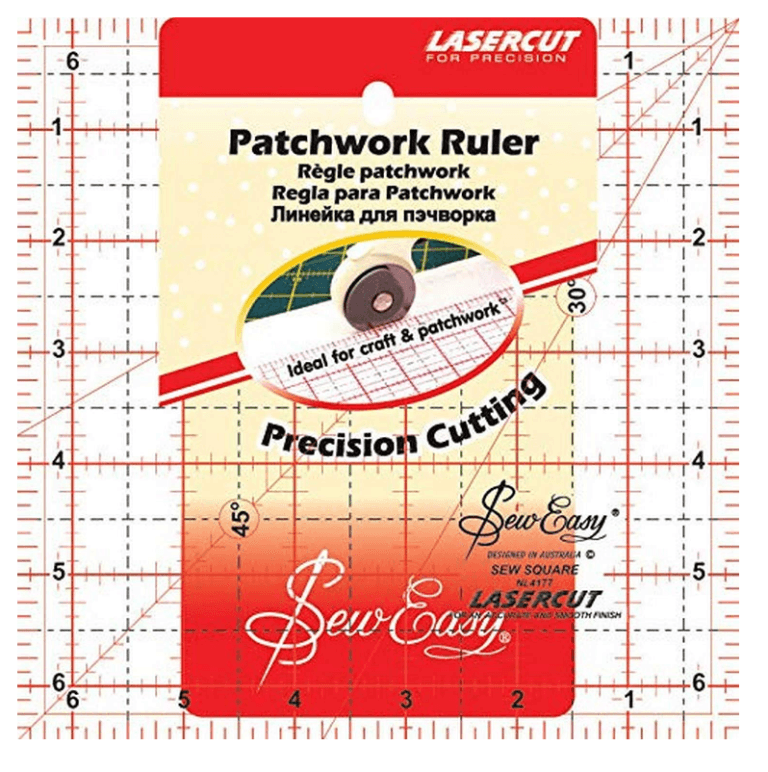 6.5 Inches Ruler 6.5 INCH Square Patchwork Ruler - Stitch and Go